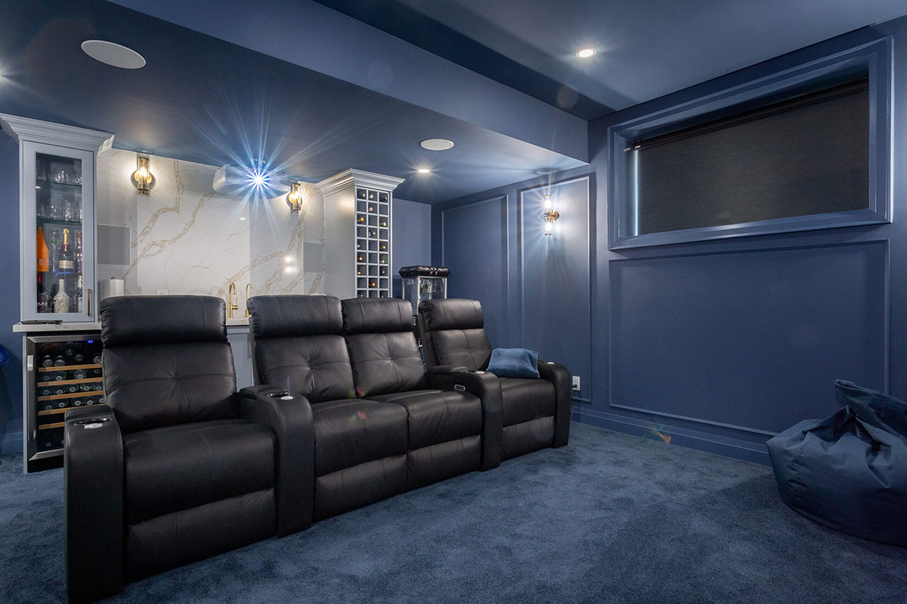 home cinema remodeling Burlington contractor